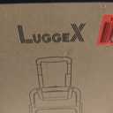 LUGGEX Underseat Carry On Luggage with Wheels, UDK Stylish Lightweight Under Seat Luggage, Soft Sided Personal Item Suitcase for Short Trip (UX-Core, All Black, 16 Inch)