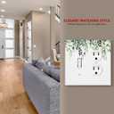 Decorative Outlet Covers Green Eucalyptus Leaves Rustic Sage Botanical 2 Gang Wall Plate Cover Single Toggle Duplex Combo Two Switch Light Switch Cover Plate Jumbo Dual Electrical Face Plate