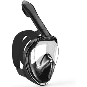 Kids Snorkel Mask Full Face, Snorkeling Gear for Kids with Camera Mount, 180 Degree Panoramic View Snorkeling Set Anti-Fog Anti-Leak