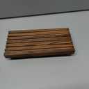 Renawe Small Kitchen Sink Soap Tray for Counter Soap Dish Dispenser Holder Wooden Risers Stand for Bathroom Decor Farmhouse Wood Pedestal Kitchen Accessories Countertop Vanity Counter Decorative Tray (8.7x4 inch, Brown)