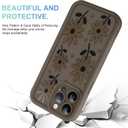 Compatible with iPhone 14 Pro Max Case, Cute Daisy Floral Pattern Shockproof Soft TPU Protective Cover for Women Girls, Slim Anti Scratch Case for iPhone 14 Pro Max 6.7 Inch, Brown