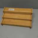 Spice Rack Organizer for Cabinet, 18in Bamboo Tiered Spice RackUsed for Kitchen Countertops and Food Storage Room OrganizerSpecially Designed for Jars and Spice Bottles(Bamboo, L)