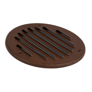 HVAC OV 4 Inch (Opening Size) Brown Galvanized Steel Round Air Vent Cover - HVAC Louvered Grille with Mesh Screen - Register Vent Deflector for Bathroom, Kitchen, Home, Garage, Office