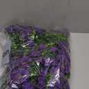 HyeFlora Artificial Flowers for Outdoors Fake Plants Outside Decoration, 12 Bundles Silk Purple Morning Glory with Eucalyptus UV Resistant Look Real Faux Flower for Planter Front Door Porch Patio Yard