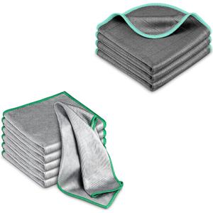 Carbon Microfiber Glass Polishing Cloth Streak-Free, Pack of 3 and Glass Polishing Cloth Lint Free Microfiber Cleaning Rags, Pack of 6