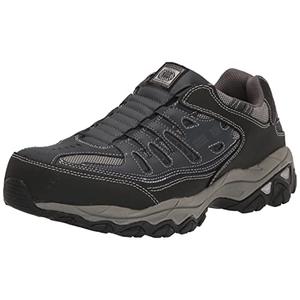 Skechers Men's Cankton Ebbitt Steel Toe Construction Shoe, Navy/Grey, 10.5