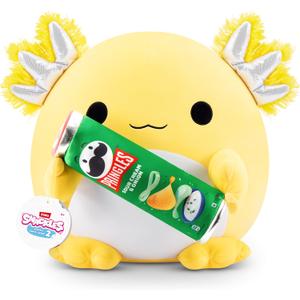 Snackles Series 2 8-inch by ZURU Cuddly Squishy Comfort 8-inch Plush with Licensed Snack Brand Accessory, (Axolotl&Pringles Sour Cream and Onion)