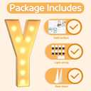 Marquee Letters 3 Feet Tall Large Light Up Letters Y Marry Me Engagement Party Decor Yellow Light Birthday Decorations Balloon Arch Kit Foam Sign Y