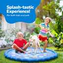 ArtCreativity Splash Pad for Kids and Pets - 60 Inches - Non-Slip Sprinkler Baby Play Mat with Sound & Light - Outside Water Toys for Toddlers and Dogs - Inflatable Kiddie Summer Wading Pool Toy