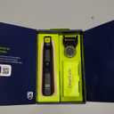 Norelco Philips OneBlade Pro 360 Face + Body, Electric Shaver, Beard Trimmer and Body Groomer, with 360 Blade Technology, 14-Length Precision Comb, Body Kit, Soft Pouch, Model QP6542/70 (Black/Lime Green)