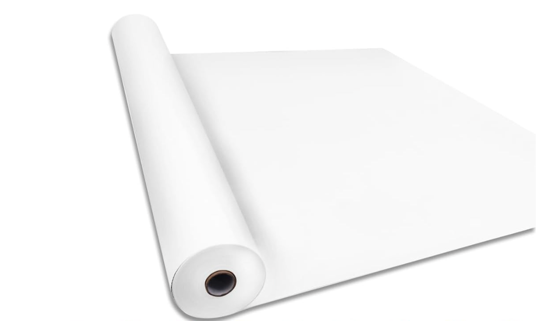 White Kraft Craft Paper Roll for Gift Wrapping Bulletin Board Bouquet Flower Art Packing Parcel Table Covering, 4Feet