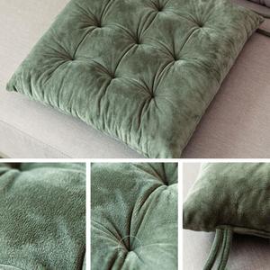 Chair Pads Rectangle Stool Cushion Soft Cotton Fabric Barstools Cushions with Ties,green-30x45cm/11.8x17.7