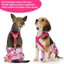 CuteBone Dog Diapers Female 3 Pack Reusable Doggy Diapers with One Suspender for Small Dog Period BDD02S, S