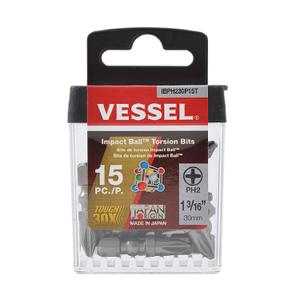 VESSEL - Imp Ball Torsion Bits Ph2X30 15Pc (Tictac) (IBPH230P15T)