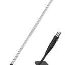 Garden Hoe, Long Handle Hoe Garden Tool with Non-Slip Silicone Cover, 56-Inch Stainless Steel Handle, Heavy Duty Hoe with Durable Blade, for Digging Loosening Weeding Planting