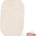 Moses Basket Wooden Base 10mm Hole, HSSZXFR Oval Shape Moses Basket Base for Crochet 76 * 43 * 0.5cm(30x17x0.2), for DIY Crochet Knitting Laundry Baskets Pet Bed Wall Decorations