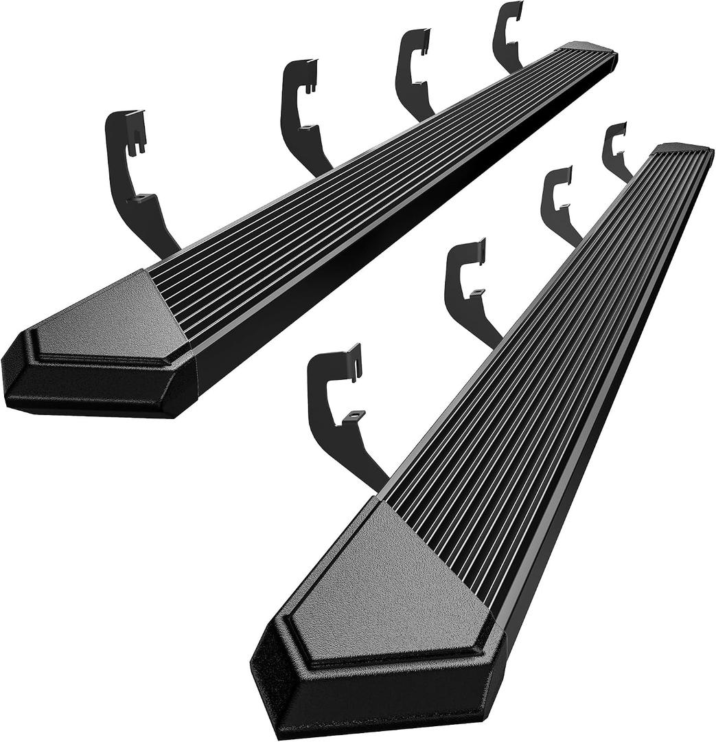 YITAMOTOR 6 Inches Running Boards Compatible with Chevy Silverado/GMC Sierra 2007-2018 1500 Crew Cab, 2007-2019 2500HD 3500HD Crew Cab, Side Steps Nerf Bar Rails, Black