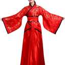 Lazutom Women's Ancient Chinese Traditional Costumes Hanfu Dress Photography Cosplay Costume (Medium, Red)