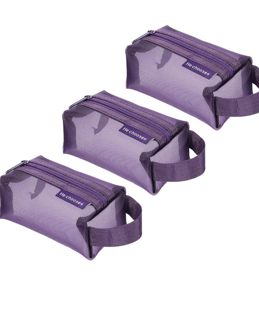 Portable Square Mesh Storage Bag, Mesh Makeup Bag with Zipper Cosmetic Bag, Small Square Coin Purse Portable Toiletry Bag