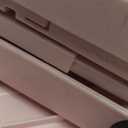 Folding Utility Cart Portable Rolling Crate Handcart Shopping Trolley Collapsible Tool Box, with Lid, Basket on 4 Rotate Wheels, for Grocery, Shopping, Office, Teacher (Pink)