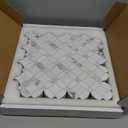 SUNWINGS 10-Sheet Coin Peel and Stick Waterjet Backsplash Self Adhesive Tiles White Marble Wall Panels Stick on Backsplash for Kitchen, Bathroom, Fireplace (11.2" x 11.2" (10 Sheets))