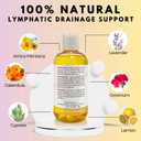 Lymphatic Massage Oil for Massage Therapy & Natural Lymphatic Drainage | Premium Quality with Arnica & Lavender Oil | for Post Surgery Recovery & Detox | 8oz by Brookethorne Naturals