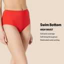 Amazon Essentials Women's High Waist Swim Bottom (Available in Plus Size) (1X, Hot Pink)