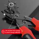 Leather Hole Punch,Belt Hole Puncher for Leather, Revolving Punch Plier Kit for Watches, Handbags, Punch Tool for Belts Diameter : 4.5/4 /3.5/3/2.5/2mm.