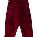 YOKJZJD Infant Toddler Baby Girl Velvet Romper Jumpsuit Overalls Bell Bottom Pants Fall Suspender Leggings Christmas Outfits (12-18 Months, A-wine Red)