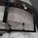 22" Bronze Drum Chandeliers for Dining Room with Off-White Fabric Shade