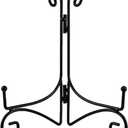 SVENJBB Black Iron Plate Stand, 10 Inch Plate Holder for Display, Small Metal Plate Display Stands for Cookbook, Picture Frame, Photo, Decorative Plates (10 Inch, 1 Pack)