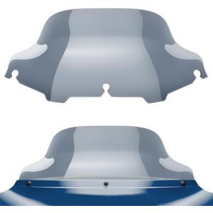 Benlari 8" Smoke Wave Windshield Windscreen Fit for 1996-2013 Harley Davidson Touring Street Glide Electra Glide Tri Glide FLHT FLHX FLHTK FLHTC FLHTCU
