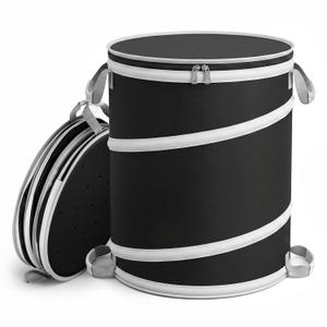 23 Gallon Collapsible Trash Can with Hard Bottom