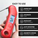 ThermoMaven Professional Meat Thermometer Digital, Ultra-Fast 0.5 Sec Instant Read, NIST Certified 0.5F Accuracy, IP67 Waterproof, Auto-Rotating Backlit Display, Lift-to-Wake, for BBQ/Cooking/Candy