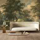 Vintage Forest Mural Wallpaper Peel and Stick for Bedroom, 137 x100