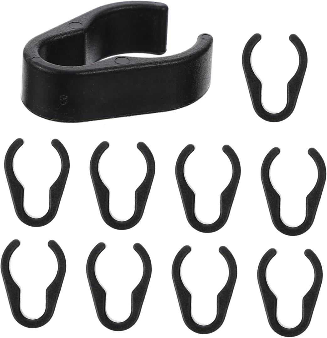 10Pcs Microphone Cable Clip, Plastic Mic Pole Wire Clips for Mic with an Inner Diameter of 15-20mm / 0.6-0.8in