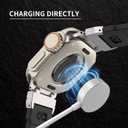 Metal Case for Apple Watch Series 10 46mm, [Turn into Ultra Style] Rugged Protective Bumper with Raised Edge Screen Protection for iWatch 46 mm with Back Cover, Original Titanium