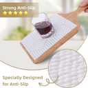 Shelf Liners for Kitchen Cabinets Non Adhesive Shelf Liner Paper Non-Slip Thickened Drawer Liner Easy to Clean for Tool Box Refrigerator with Knife and Tape Measure, Silver Geometric, 23.6 x 236.2 in