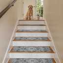 OJIA Stair Treads Non Slip Stair Runners for Wooden Steps Indoor, 15PCS 8"x30" Rubber Backing Carpet Treads for Wood Stairs Staircase Step Treads for Kids & Dogs, Stair Covers Safety Mats