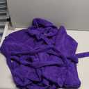 PJGGZ Men's Bathrobes with Hood, Soft Long Towel Robe for Men - Super Absorbent Quick Dry yet Warm (Large-X-Large, Purple)