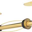 Paper Towel Holder Under Cabinet, Single Hand Operable Roll Holder with Damping Effect,Self-Adhesive or Drilled SUS304 Stainless Steel for Kitchen Bathroom,Gold