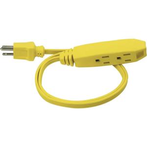 Prime EC840603 3-Foot 16/3 SPT-2 3-Outlet Utility Indoor Cord, Yellow