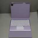 Harvopu for iPad Air 13 Inch & Pro 12.9 Case with Keyboard - Multi-Touch Trackpad, 7 Colors Backlit, Detachable Folio Keyboard Cover for iPad Pro 12.9 (6th, 5th, 4th, 3rd gen), Air 13 M3/M2 (Purple)