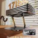 Adjustable Laptop Stand, Aluminum Portable Laptop Riser for Desk Foldable, Ergonomic Computer Notebook Stand Holder for MacBook Air Pro, Dell XPS, HP and All 1017 Inch Laptops, Black