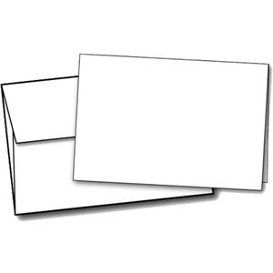 80lb White Half Fold Greeting Cards & Envelopes - Paper Measures (11" X 8 1/2") and Half Folds to (5 1/2" X 8 1/2") - 100 Cards with Envelopes - Desktop Publishing Supplies, Inc. Brand