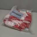 Orange and White Plaid Rug, 4' x 6' Fall Outdoor Front Door Decor Mat, Cotton Washable Hand-Woven Rug for Layered Doormat, Autumn Halloween Thanksgiving Carpet for Porch, Entryway