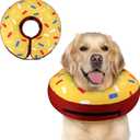 Supet Inflatable Dog Cone Collar Alternative After Surgery, Doggie Neck Donut Collar Recovery ECollar, Soft Dog Cone for Small Medium Large Dogs, L(Neck 12"-16")
