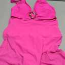 BMJL Women's High Waisted Bikini Sets Retro Swim Skirt Tummy Control Swimsuits Mesh Sarong Wraps Bathing Suits 2025 (Hot Pink)