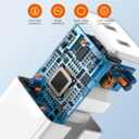 THREEKEY 35W USB C Wall Charger, Dual USB Port Block,Type C Charger Fast Charging Power Adapter Compatible with iPhone 16/15/14/13/12/11/X,Samsung Series,Moto,iPad,MacBook, White