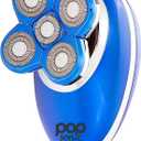 Pop Sonic Shaver for Women (Blue) - 5 Head Women's Electric Shaver - 360 Degree Flawless Hair Remover for Women w/Battery, USB Charging Cord, Cleaning Brush & Manual | Waterproof Trimmer for Women